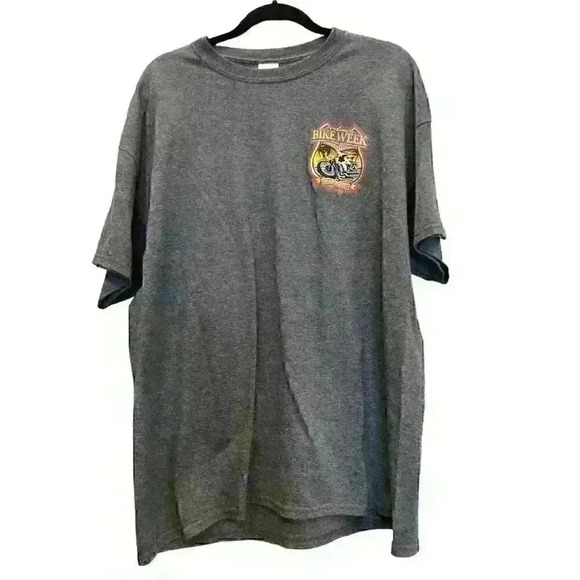 Daytona Beach Bike Week 2014 T Shirts Sz Xl Gray - Picture 2 of 8